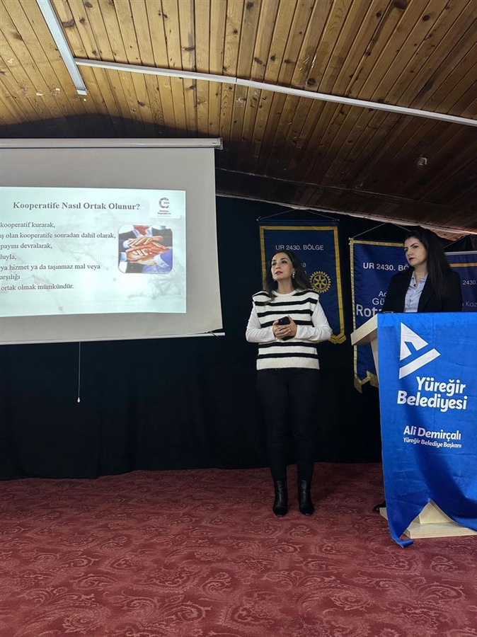ROTARY GİRİŞİMCİ KADINLAR PROJESİ KAPSAMINDA KOOPERATİFÇİLİK SUNUMU DÜZENLENDİ